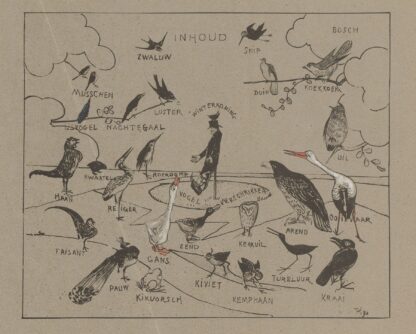 Verschillende vogelsoorten. by Theo van Hoytema