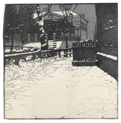 Verschneite Villa in Döbling by Carl Moll