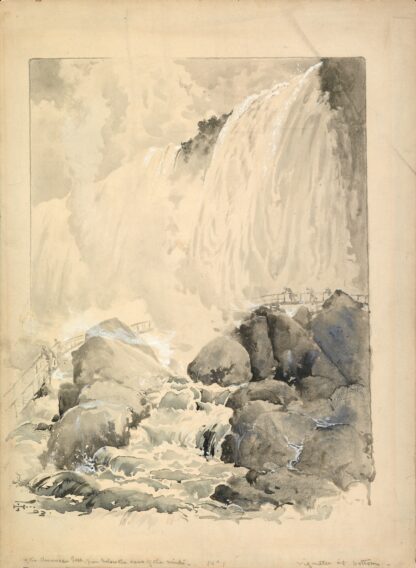 View of the American Falls, from below the Cave of the Winds by Harry Fenn