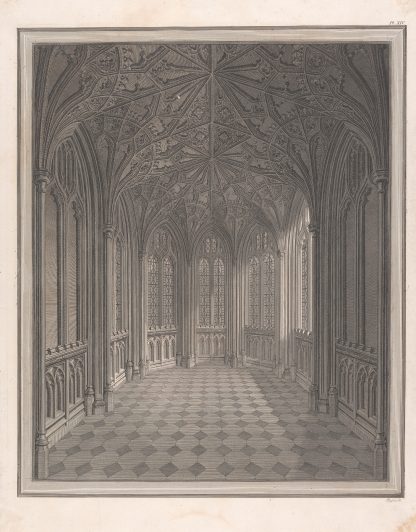 View of the Inside of a Small Chapel on the West Side of the Area of the Cloisters of St Stephen’s Chapel, Westminster by John Topham