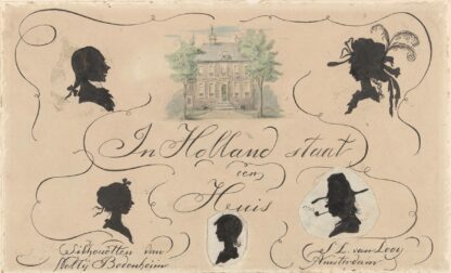 Vijf silhouetten en een huis by Nelly Bodenheim