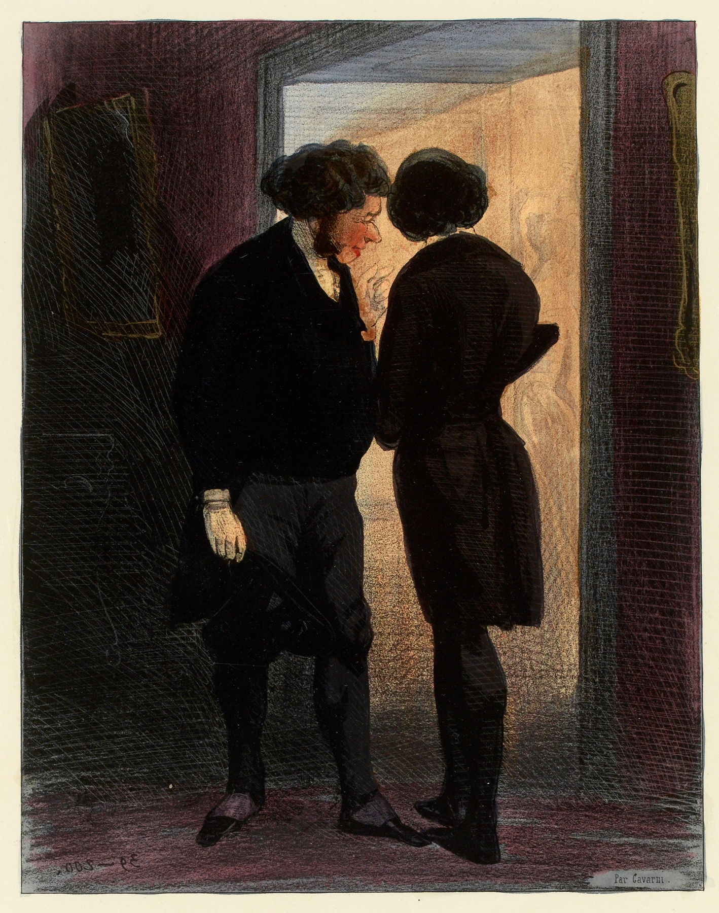 Voyez-vous Là Au second quadrille. des épis de diamants by Paul Gavarni