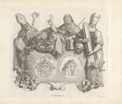 Wapen van de familie Barbarigo en de personificatie van Religie by Robert van Audenaerde