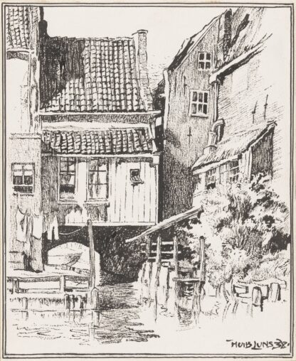 Waterpoortje naar de Zuiderhaven te Enkhuizen by Huib Luns