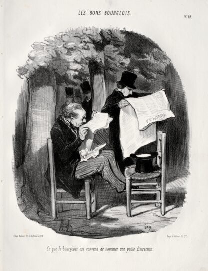 What the bourgeois calls a slight distraction by Honoré Daumier