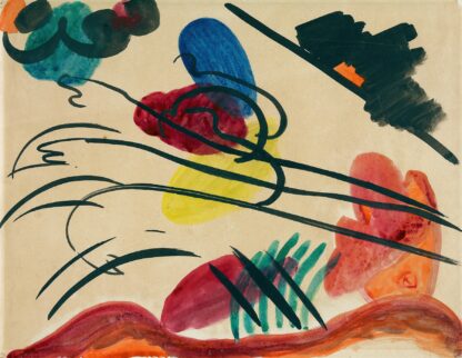 With three riders by Wassily Kandinsky