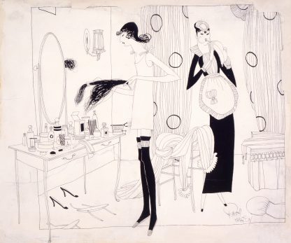 Woman in dressing room by Ralph Barton