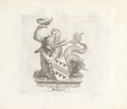 Zeemeerman met het wapen van Barbarigo by Robert van Audenaerde