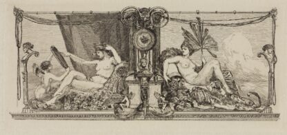 Zwei Figuren aus Kompositionen im Gold-Saal by Max Klinger