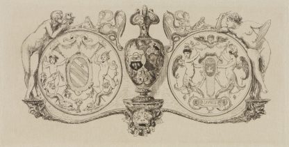 Zwei Medaillons im Fayence-Saal by Max Klinger