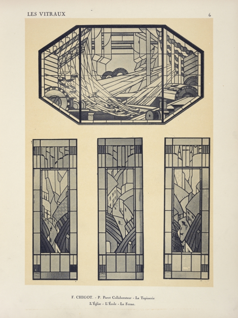 1, La tapisserie, au Pavillon de Limoges ; 2, L’Église ; 3, L’École by Jacques Gruber