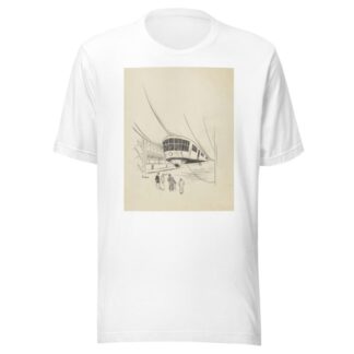 Vier mannen bekijken een luchtschip by F. Ockerse T-Shirt