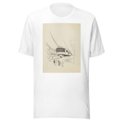 Vier mannen bekijken een luchtschip by F. Ockerse T-Shirt