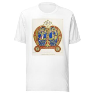 Monogram of our Blessed Lady’s Name, with the Annunciation by Augustus Pugin T-Shirt