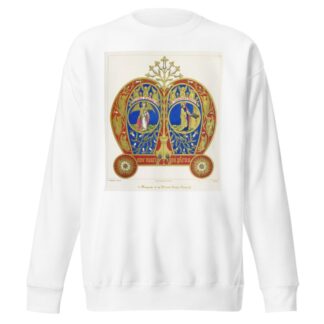 Monogram of our Blessed Lady’s Name, with the Annunciation by Augustus Pugin Sweatshirt