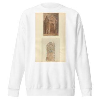 a. Doorway in one of the Rooms at Montacute House : b.Door of Library at Montacute House by John Buckler Sweatshirt