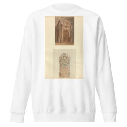 a. Doorway in one of the Rooms at Montacute House : b.Door of Library at Montacute House by John Buckler Sweatshirt