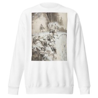 Field exercise in the mountains by Adolf Wald Sweatshirt