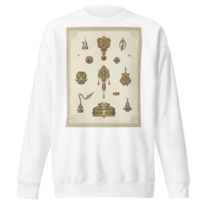 Fourteen Designs For Jewelry, Including Gold Brooches And Pins Containing Blue Stones. by Martin Gerlach Sweatshirt