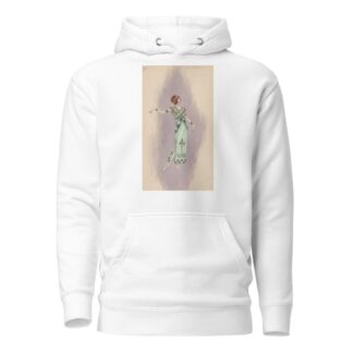 Woman’s costume; Long green dress, 1 by Will R. Barnes Hoodie