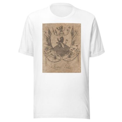 Coat of Arms with James Giles inscribed below by Peter Rushton Maverick T-Shirt