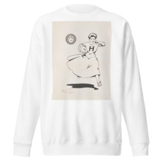 Woman playing football, Harvard University by Louise Clarke Sweatshirt