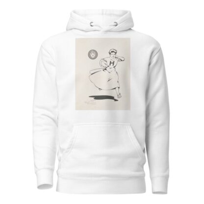 Woman playing football, Harvard University by Louise Clarke Hoodie
