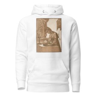 Woman Meditating on a Skull by Andrea Andreani Hoodie