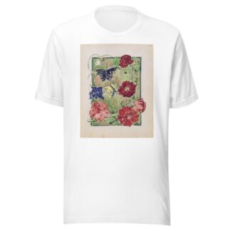 Flowers and butterflies by Maurice Prendergast T-Shirt