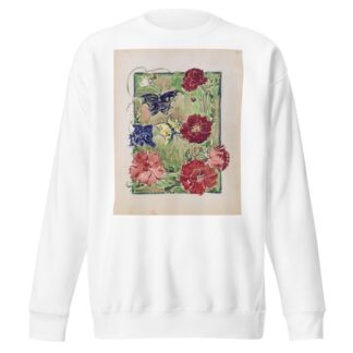 Flowers and butterflies by Maurice Prendergast Sweatshirt