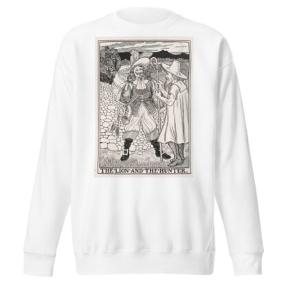 The Lion and the Hunter by Percy J. Billinghurst Sweatshirt