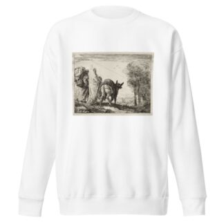 The Holy Family Approaching a Village by Giovanni Domenico Tiepolo Sweatshirt