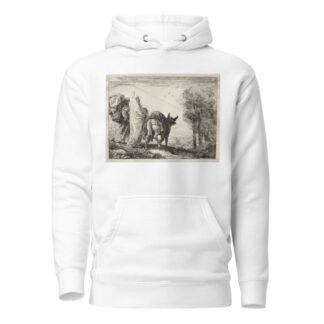 The Holy Family Approaching a Village by Giovanni Domenico Tiepolo Hoodie