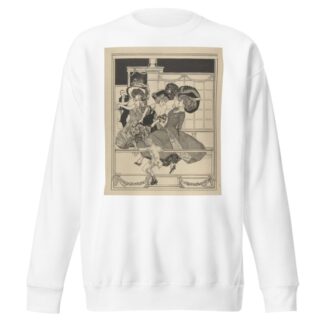 Three Dancing Women in a Restaurant Watched by Cupid by Franz von Bayros Sweatshirt