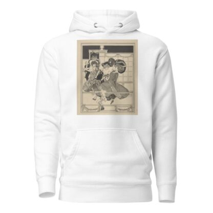 Three Dancing Women in a Restaurant Watched by Cupid by Franz von Bayros Hoodie