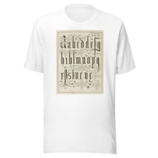 Italian Blackletters by Frank Chouteau Brown T-Shirt