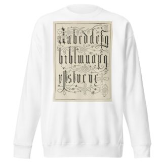 Italian Blackletters by Frank Chouteau Brown Sweatshirt