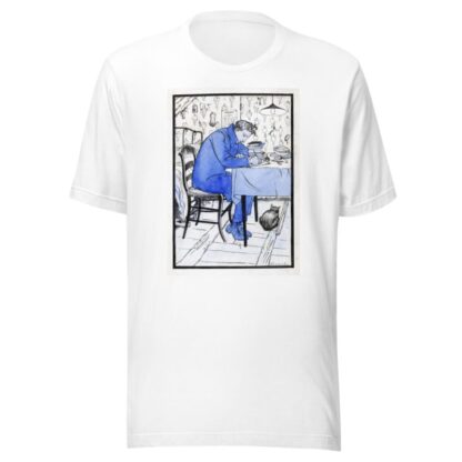 Jan maakt huiswerk aan een tafel by Anny Leusink T-Shirt