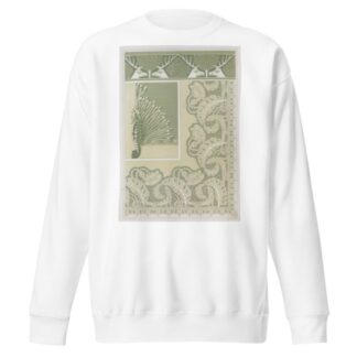 Cerfs et noisetiers, bordure, carreaux céramiques; hippocampe et algues, pied de coffret, bronze; lézards et pavots, broderie by Maurice Pillard Verneuil Sweatshirt
