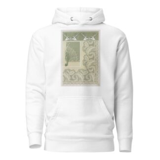 Cerfs et noisetiers, bordure, carreaux céramiques; hippocampe et algues, pied de coffret, bronze; lézards et pavots, broderie by Maurice Pillard Verneuil Hoodie