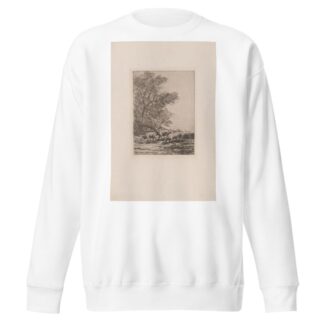 Flock of sheep by Henri-Charles Guérard Sweatshirt