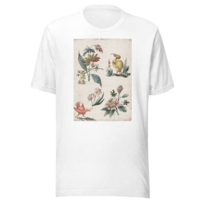 Floral Designs with Two Birds by Giacomo Cavenezia T-Shirt