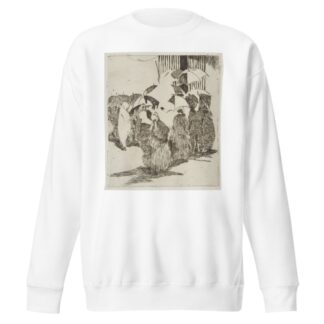 Line in Front of the Butcher Shop by Édouard Manet Sweatshirt