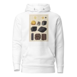Plate XII: Sulphur, Honey-Stone, Graphite, Coal, Lignite by Johann Gottlob Kurr Hoodie