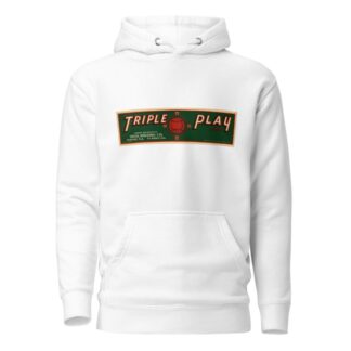 Triple Play Brand Produce Label by Anonymous Hoodie
