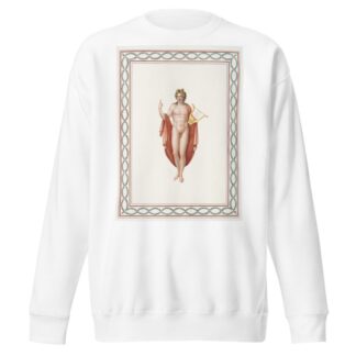 Nude youth with gold harp. by Pierre-Jean Mariette Sweatshirt