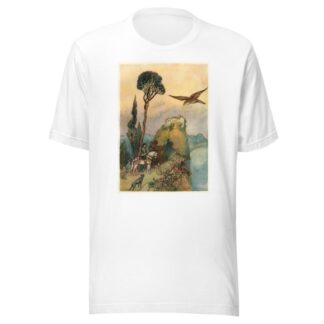 The King and the Falcon outside the Palace by Warwick Goble T-Shirt