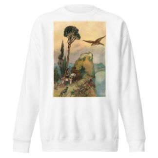 The King and the Falcon outside the Palace by Warwick Goble Sweatshirt