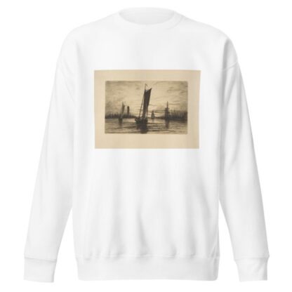 Sunset on the East River by Henry Farrer Sweatshirt