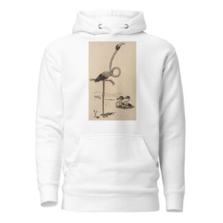 Eleven comic strip frames of flamingo shaping figures with its long neck Pl.8 by Franklin Morris Howarth Hoodie